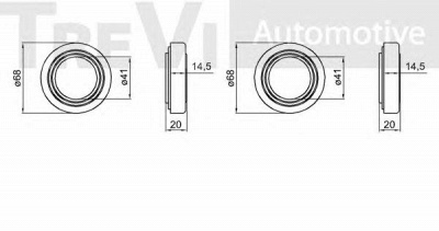 TREVI AUTOMOTIVE wb2115 -  Комплект подшипника ступицы колеса